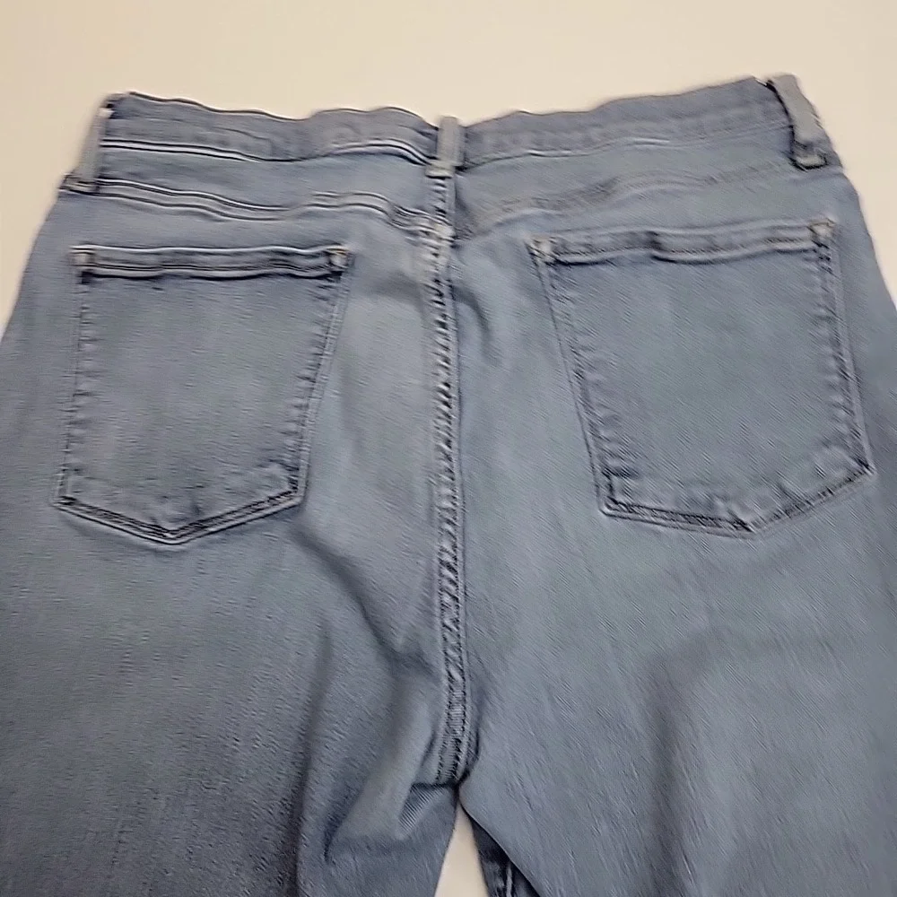 Banana Republic Jeans Mens 31 Blue Straight Leg‎ Button Fly 100% Cotton Denim